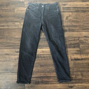 Levis wedgie jeans 27 button fly faded black